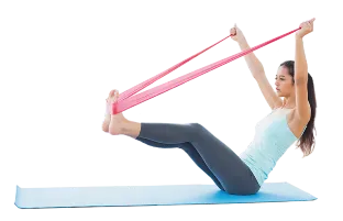 Sesión de pilates terapéutico con máquinas especializadas